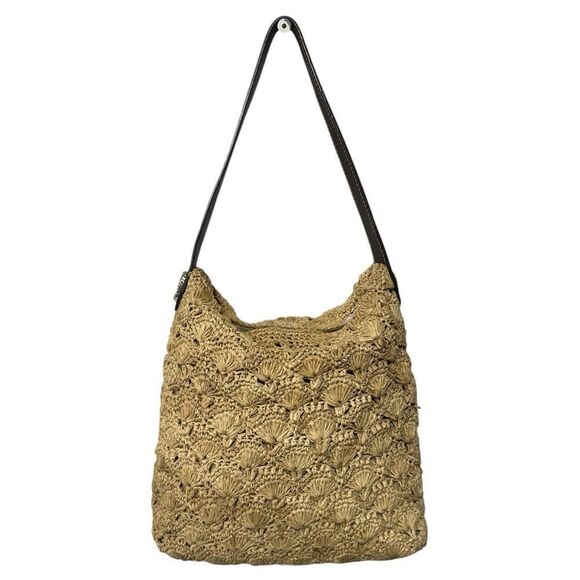 Brighton Woven Raffia Linen Lined Hobo Shoulder Bag - Picture 1 of 16